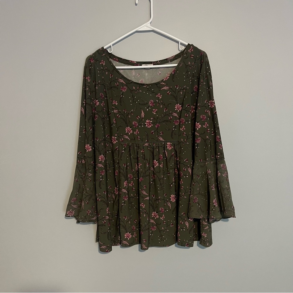 Westport blouse babydoll bell sleeve extra large